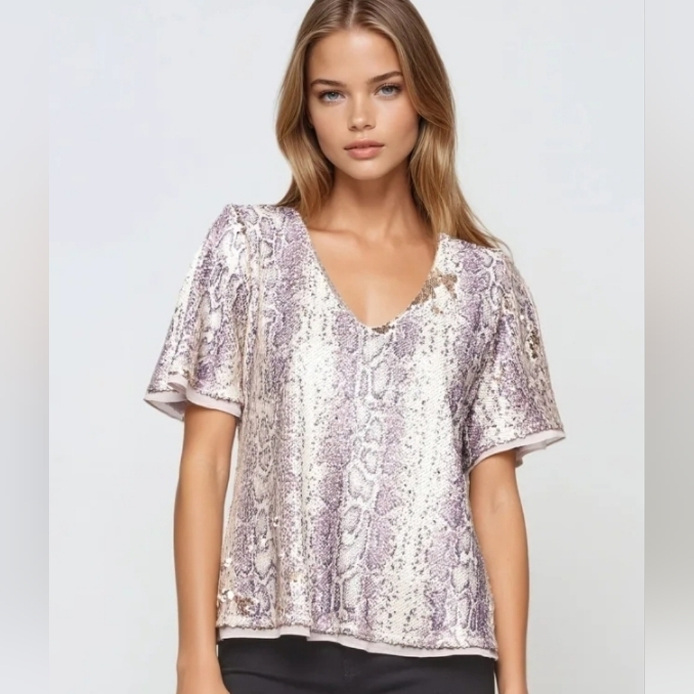 Maven West Shimmering Metallic Top Small - Picture 1 of 10
